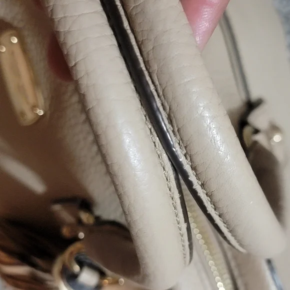 Pre-owned leather Michael Kors two handle beidge/cream satchel - Picture 12 of 16